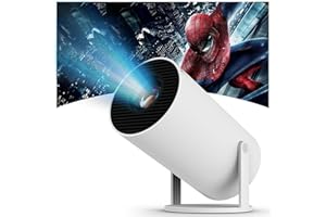 WEKYMES Mini Proyector Portátil Auto Keystone con Android 11,Proyector 4k con WiFi 2.4G/5G, BT 5.4, Pantalla de 130 Pulgadas, Giratorio 180°,Proyector Móvil Cine en Casa para HDMI/USB