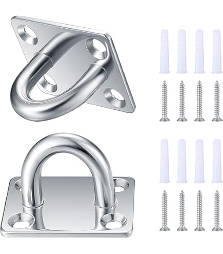 Portachiavi Moschettone 8 Moschettoni In Acciaio Inox 304 M6, Resistenti, 60 Mm, Piccoli Moschettoni Per Esterni, Campeggio, Escursionismo, Guinzaglio