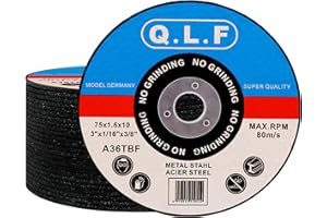 NUTKIT Disco de Corte 76mm Metal para Amoladora Angular, Disco Corte 26 Piezas, 1.2mm Disco Flexible Extrafino, para Metal, Acero Inoxidable, Acero, Hierro, Tubo de Acero