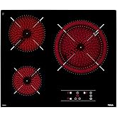 TEKA Placa Vitrocerámica 60 cm, 3 Fuegos, Touch Control, Función Stop & Go, Indicador de Calor Residual, Modelo TB 6315
