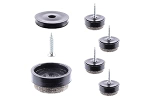 WAGNER DESIGN YOURSELF WAGNER QuickClick® Feltrini per sedie e mobili da avvitare I Set da 4x base + vite + inserto intercambiabile - feltro di lana ULTRASOFT - diametro Ø 17 mm - Fatto in DE - 15808300