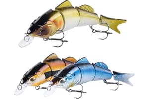 Matymats Fishing Lure-Multi Jointed Swimbaits Slow Sinking Bionic Swimming Lures-Sinking Lures-Sea Fishing Lure for pike yellow perch trout-3pcs/set