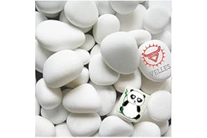 Petites Pierres pour Peinture et Galets de jardin Galets Blancs Pierre décoratives Naturelle Marbre Gravier Gravier décoratif Galet pour décoration de Jardin Couleurs acryliques Aquarium Déco 20-40 mm