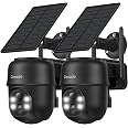 Caméra Extérieure Solaire Cinnado 2K - Surveillance WiFi, Détection PIR, Vision Nuit Couleur
