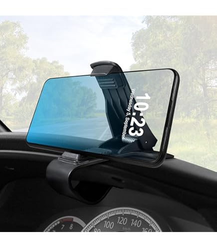 Supporto Telefono Per Cruscotto Auto Clip Molla Regolabile A 360° Gps Smartphone - Foto 14