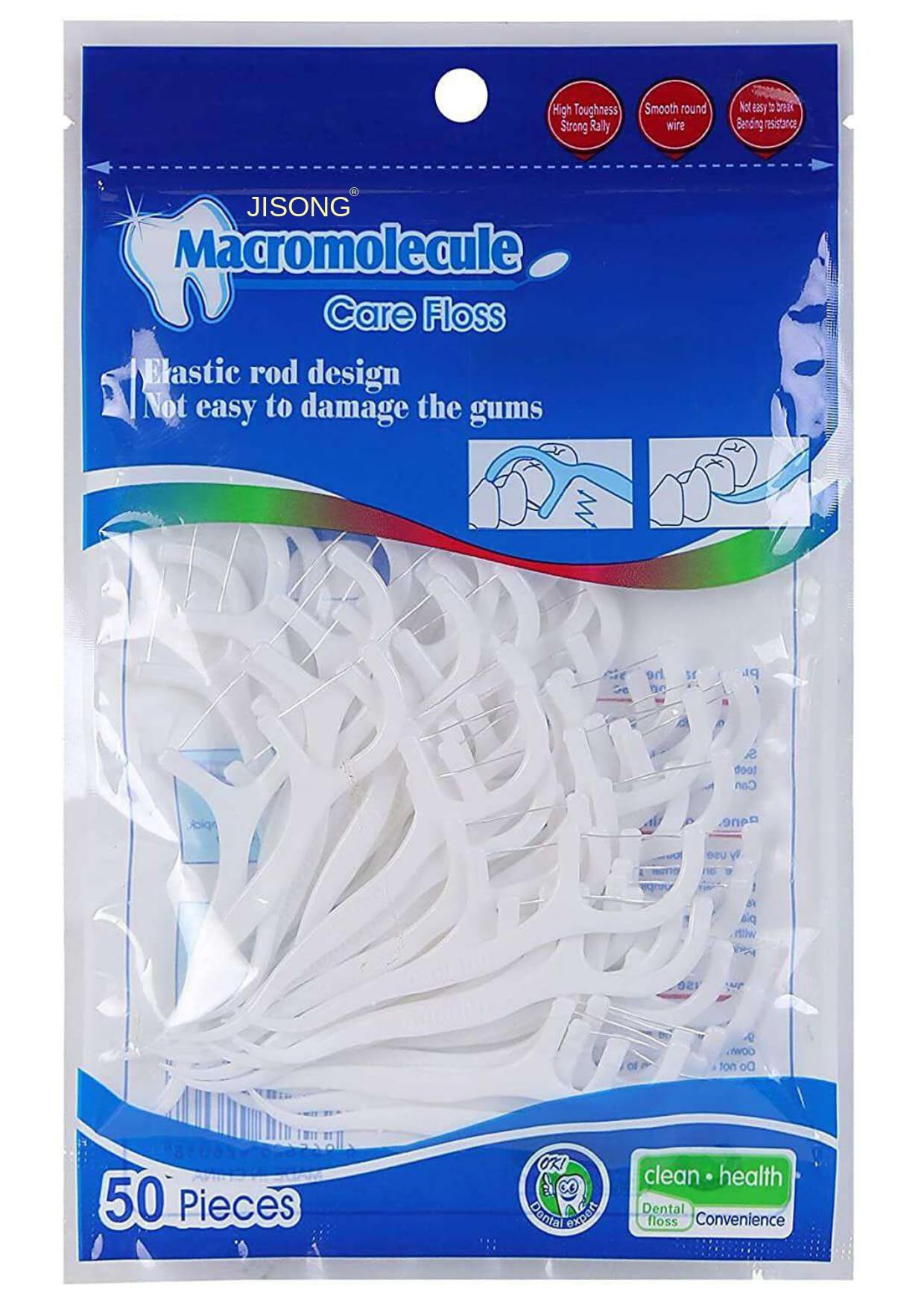 Tooth Cleaning Dental Floss Fresh Toothpick Cleaners, Disposable Teeth Flossing Thread Toothpicks with tongue cleaner Stick S