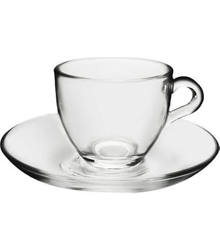 Tazzine da caffè espresso Lavazza vintage con piattini (set da 2) / bicchieri da bar italiani NOS - Italia