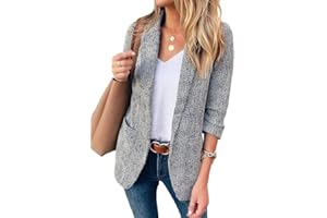 Minetom Blazer Femme Élégant Veste de Tailleur