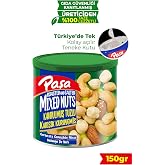 Paşa Kavrulmuş Tuzlu Karışık Kuruyemiş, Teneke Kutu, 150 gr, Fındık-Badem-Kaju-Yer Fıstığı