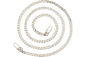 PandaHall 120mm Eisen Flat Purse Chain Strap Handtaschen Ersatz Zubehör für Geldbörse Clutch Satchel Tote Bag Schulter Crossbody Tasche mit 2-teiligen Metallschnallen Golden