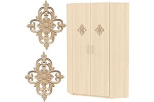 Hezhou Decalcomanie in Legno Decorative Applique in Legno Decalcomania di Intaglio del Legno per Mobili Armadi Pareti per intagliare decorativi vintage mobili per armadietti porte specchi telaio (I)