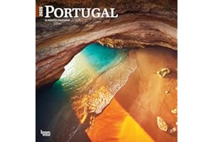 Portugalia | 2025 12 x 24 cale Monthly Square Wall Calendar | bez plastiku | BrownTrout | Travel Europe Lisbon Atlantic