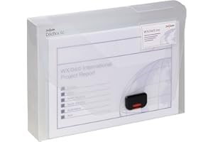 Snopake A4 DocBox Clear 60 mm Box File with Push Lock (Pack of 1) Ref 12871