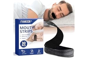 TULAMORIY 30 Pezzi Anti Russare Mouth Tape for Sleeping,Bocca Anti Russare,Nastro la Bocca per Uomini e Donne,Riduce la Respirazione dalla Bocca e il Russare(nero)