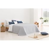 Todocama Thin Bedspread with Star Design for Spring, Summer, Autumn and Winter. 100% Extra Soft Microfibre. Multipurpose Bed
