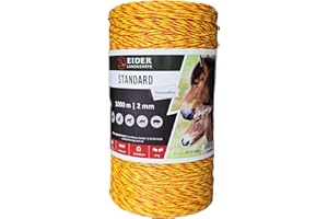 EIDER LANDGERÄTE GMBH Corde pour clôture électrique Jumbo – Taille au Choix 1000 m - 5000 m – Qualité de la Marque Eider – Fabriqué en Allemagne