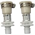 Irkaja Plastic Washing Machine Water Inlet/inflow Hose Pipe Faucet Tap Adapter/connector With Metal Hose Clamp, White, Painted Finish