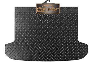 FSW - Tailored Mats - Fits HYUNDAI Tucson 2015-2021 Boot Mat - Rubber - Non Slip Car Boot Floor Mat, Heavy Duty 3mm Rubber - Waterproof, Anti Slip Boot Mat, Edged With Black Cloth Binding