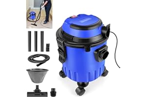Yiyai Wet and Dry Vacuum Cleaner with Blower Function, 17000Pa Powerful Vacuum Cleaner Carpet Upholstery Cleaner, Container Volume: 15L, Ideal for Garage, Workshop, Home