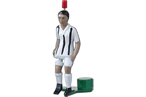 TIPP-KICK Top-Kicker Torino I Giocatore Originale per Grandi e Piccini I Divertiti con Questo Personaggio di Calcio in Qualsiasi Gioco Maglia Nera/Bianca
