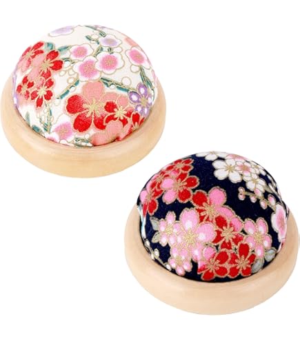 Houten basisspeldkussen, ronde speldkussens, Japanse stijl ronde