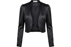 Bolerose Formale Raso a Maniche Lunghe Bolero Giacca