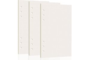 Roosea A5 Refill Paper 180Sheets/360Pages 6 Hole Filler Inserts Loose Leaf Paper A5 Planner Inserts A5 Lined Paper Refill Refillable Refill Paper Refill Pads Dotted for 6 Ring Binder Journal Notebook