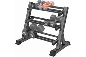 YOLEO Support pour Haltères Ajustables de 3 Niveaux, Stockage d'haltères, Repose Haltères Rack de Rangement pour Musculation à Domicile Max.500KG