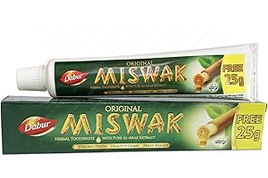 Pâte DENTIFRICE MESWAK (MISWAK - SIWAK) *ORIGINAL DABUR* (LOT DE 2X75g), Sans saveur