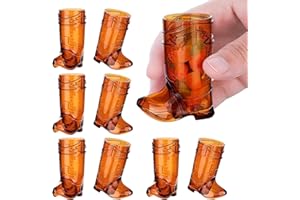 Bekecidi 9 Pezzi Bicchieri da Shot per Stivali da Cowboy, Mini Bicchieri di plastica da Cowboy Western Bicchieri Carini Riutilizzabili per Decorazioni di Nozze Forniture per Feste a Tema (marrone)