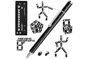 Aionly Fidget Magnetic Pen, Decompression Ballpoint Magnet Pen Birthday Gifts for Men Teen, Christmas Stocking Filler Gift For Teenage Boys Girls, Unique Cool Stuff Gadgets (Black)