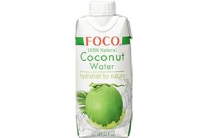 ‎FOCO FOCO Kokosnusswasser, exotisches Trendgetränk, erfrischender Durstlöscher, Sportgetränk, kalorienarm, 100 % vegan, 1 x 330 ml