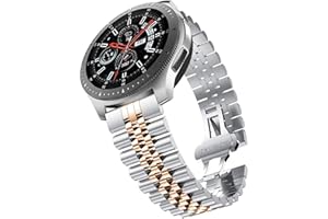 Niziruoup Pasek do zegarka, metalowy pasek ze stali nierdzewnej, 20 mm, 22 mm, Jubilee, szybkie odpinanie, wysokiej jakości, polerowany, szczotkowany, elastyczny, metalowy pasek do zegarka, męski