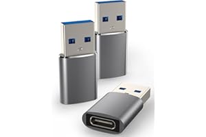 BRV EXPLORER Adattatore USB C Femmina a USB Maschio 3Pack, Adattatore USB Type C 3.1, Connettore Cavo Caricatore Tipo C Compatibile con iPhone 12 13 14 Pro Max, iPad Air 4 5, Samsung Galaxy S23 S22, Airpods