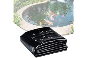 MMCUBE Teichfolie Wasserdicht Folie 2x8m 3x3m 4x7m 5x10m 6x8m 8x10m 9x16m 10x11m, 0.13mm HDPE Teichfolie für kleine Teiche oder als Schutz für gartebnpools (Size : 9x10m/29.5x33ft)