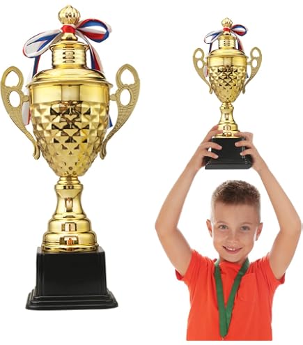 Larius Trofeo Calcio Premium 25 Cm - Coppa Dorata 1,2 Kg, Personalizzabile