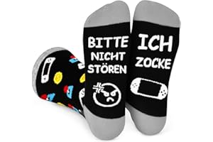 Trustnice Lustige Socken Herren Gamer Geschenk Junge,Gaming Zocken Geburtstagsgeschenk Für Männer,Jungs, Zocker, Fahrrad zu Weihnachten Geburtstag Vatertag