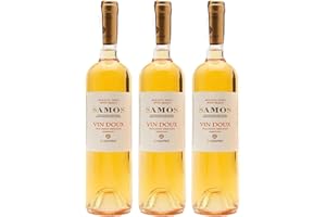 JASSAS GRIECHISCHE FEINKOST Samos Wine Vin Doux 3 x 0.75 l Liqueur Wine White Sweet P.D.O. | 15% Vol. | Samos Wine | + 20 ml Jassas Olive Oil
