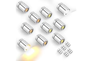 BTFO 10pcs Miniature LED Lights with Batteries, Mini Small Tiny Light Included Micro Electric Spotlight for Craft DIY Paper Lantern Party Decoration Dollhouse Accessories (Warm White, Cool White)