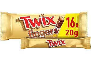 MARS Twix Caramel Chocolate Fingers Biscuit Snack Bars Multipack 16x20g