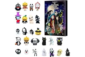 HTGWCG Halloween Advent Calendar, 2025 Halloween Horror Figures, HalloweenHorror Atmosphere Ghost Countdown Calendar Contains 24 Toys Blind Box Gifts for Kids