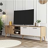 Mezza 1585 Exxen 180 Cm (Ahşap Ayaklı) Tv &Uuml;nitesi Sepet Beyaz