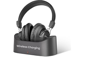 Avantree Audition 3 – Bluetooth 5.3 Over Ear Funkkopfhörer mit kabelloser Ladestation, kompatibel mit Samsung Smart-TVs, aptX-Adaptive, Klarer Sprachmodus und Verstärkten Lautstärken