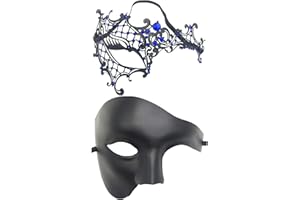 Coolwife Masquerade Mask Vintage Phantom Of The Opera One Eyed Half Face Costume