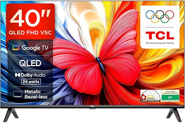 TCL 101 cms (40 inches) V5C Series Full HD Smart QLED TV Google TV 40V5C