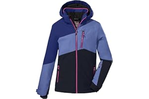 Killtec Kurtka narciarska/kurtka funkcyjna z odpinanym kapturem i łapaczem śniegu Dziewczynki Ksw 166 Grls Ski Jckt
