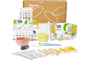 Anpro Air Dry Clay for Adults,39 PCS Pottery Kit,Clay Kit with Matte Varnish,Paint,Tool Set,Paintbrushes,Sponge
