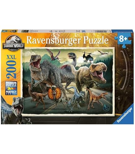 Trefl Puzzle Jurassic Park – 200 Pièces, Dinosaures De Jurassic World, 480 X 340 Mm, Dès 6 Ans, Fabriqué En Pologne