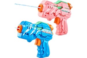 KINAYUE Water Gun for Kids, 2 Pack Squirt Guns Cool Small Manual Water Soaker, Water Pistol for Summer Outdoor Swimming Pool Beach Yard, for Boys Girls Children 3 4 5 6 7