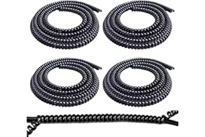 Xiuyer Organizador de Cables, 4 x 1m, Cubre Cables en Espiral, para Bicicleta Eléctrica, PC, TV, DVD